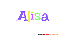Alisa Name für Mädchen als Animationsbild