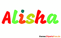 Alisha Mädchenvorname für Baby als animiertes Bild