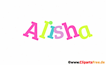 Alisha Vorname für Mädchen als animierte Gif-Datei