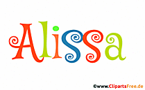 Alissa Name für Mädchen als Animationsbild