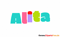 Alita Mädchenvorname als animiertes Bild