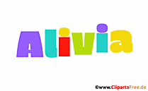 Alivia Mädchenvorname als animiertes Bild