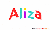 Aliza Mädchenname für Baby als Gif-Bild