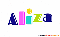Aliza Mädchenvorname als animiertes Bild