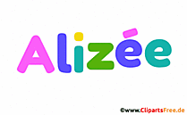 Alizée Mädchenvorname als animiertes Bild