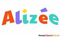 Alizée Name für Mädchen als Animationsbild