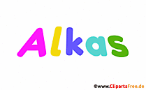 Alkas Mädchenvorname als animiertes Bild
