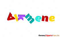 Alkmene Mädchenvorname für Baby als animiertes Bild