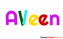 Alleen Mädchenvorname für Kind Gif animiert