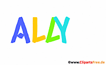 Allyn Mädchenvorname für Baby als animiertes Bild