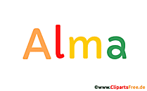 Alma Mädchenname für Baby als Gif-Bild