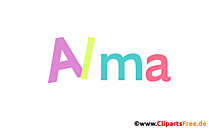 Alma Vorname für Mädchen als animierte Gif-Datei