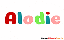 Alodie Name für Mädchen als Animationsbild