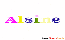 Alsine Name Mädchenvorname für Baby Gif animiert