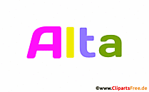 Alta Name Vorname für Baby Gif-Animation