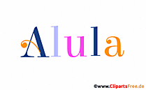 Alula Mädchenvorname für Baby als animiertes Bild