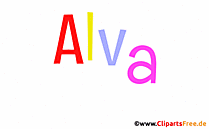 Alva Mädchenname für Baby als Gif-Bild