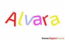 Alvara schöner Vorname für Mädchen Illustration, Gif