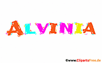Alvinia Name für Mädchen als Animationsbild
