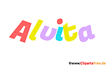 Alvita schöner Vorname für Mädchen Illustration, Gif