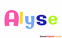 Alyse Mädchenname für Baby als Gif-Bild