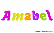Amabel Mädchenvorname Illustration animiert