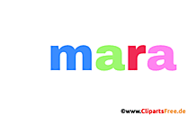 Amara Mädchenvorname Illustration animiert