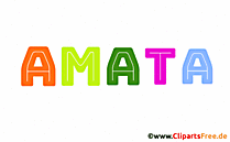 Amata Mädchenvorname Illustration animiert