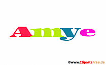 Amye Mädchenvorname Illustration animiert