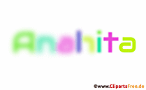 Anahita Vorname für Mädchenbaby animierte Gif-Datei