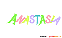 Anastasia Vorname für Mädchenbaby animierte Gif-Datei