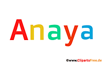 Anaya Vorname für Mädchenbaby animierte Gif-Datei