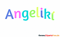 Angelikí Vorname für Baby - Weibliche Vornamen als animierte Buchstaben