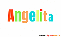 Angelita Vorname für Baby - Weibliche Vornamen als animierte Buchstaben