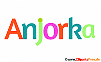 Anjorka Vorname für Mädchen - Illustrationen mit bunten Buchstaben