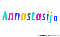 Annastasija Vorname für Mädchenbaby animierte Gif-Datei