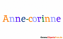 Anne-corinne Vorname für Baby - Weibliche Vornamen als animierte Buchstaben