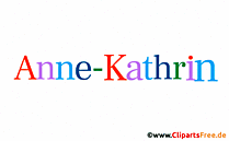 Anne-Kathrin Vorname für Baby - Weibliche Vornamen als animierte Buchstaben