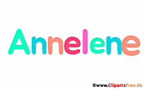 Annelene Vorname für Mädchen - Illustrationen mit bunten Buchstaben
