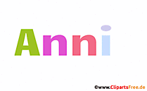 Annis Vorname für Mädchen Illustration mit Buchstaben