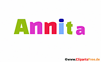 Annita Vorname für Baby - Weibliche Vornamen als animierte Buchstaben