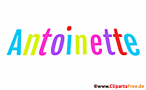 Antoinette Vorname für Mädchenbaby animierte Gif-Datei