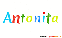 Antonita Vorname für Mädchenbaby animierte Gif-Datei