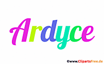 Ardyce Mädchenvorname Bild, Clipart, Illustration