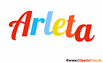 Arleta Mädchenvorname Bild, Clipart, Illustration