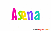 Asena Mädchenvorname - Animierte Bilder mit Vornamen