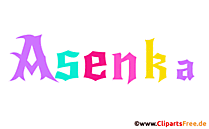 Asenka Vorname für Mädchen - Animierte Namensbilder