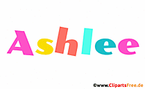 Ashlee Vorname für Mädchen - Namensbilder aus bunten Buchstaben
