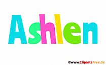Ashlen Mädchenvorname - Animierte Bilder mit Vornamen