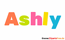 Ashly Mädchenvorname Bild, Clipart, Illustration